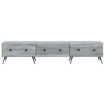 vidaXL Meuble TV Sonoma gris 147 x 34 5 x 30 cm Bois d'ingénierie