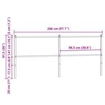 vidaXL Tête de lit chêne marron 200 cm bois d'ingénierie et acier