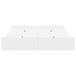 vidaXL Cadre de lit avec rangement avec tête de lit Blanc 135 x 190 cm