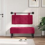 vidaXL Tête de lit suspendue Bordeaux Velours