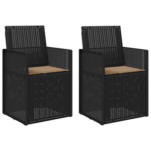 vidaXL Chaises de jardin salle à manger 2 pc Anthracite et taupe PP