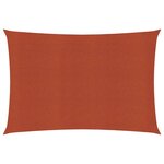 vidaXL Voile d'ombrage 160 g/m² Terre cuite 5x7 m PEHD