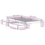 vidaXL Cadre de lit sans matelas blanc 100x200 cm bois de pin massif