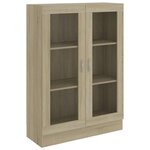 vidaXL Armoire à vitrine Chêne sonoma 82 5x30 5x115 cm Bois ingénierie