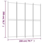 vidaXL Cloison de séparation 4 panneaux Marron 200x200 cm Tissu