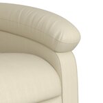 vidaXL Fauteuil inclinable de massage électrique crème similicuir
