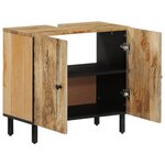 vidaXL Armoire lavabo de salle de bain bois massif de manguier