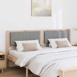 vidaXL Tête de lit capitonnée Marron 180 cm Pin massif