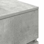 vidaXL Table de chevet avec 3 tiroirs gris béton 39x35x65 cm