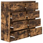 vidaXL Buffet chêne fumé 100x35x99 cm bois d'ingénierie