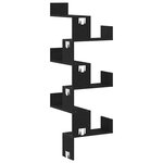 vidaXL Étagère d'angle murale avec étagère Chêne noir 45 x 45 x 147 cm