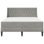 vidaXL Cadre de lit avec matelas Gris clair 180 x 200 cm Velours