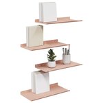 vidaXL Étagère flottante 4 pc Rose 40 x 18 x 2 5 cm Acier