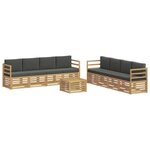 vidaXL Ensemble de canapés d'extérieur 9 pc Blanc et anthracite
