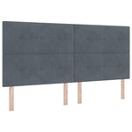 Headboard LED vidaXL Gris Foncé 100 cm Velours