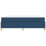 vidaXL Lit à ressorts avec matelas Bleu et Blanc 180 x 200 cm tissu