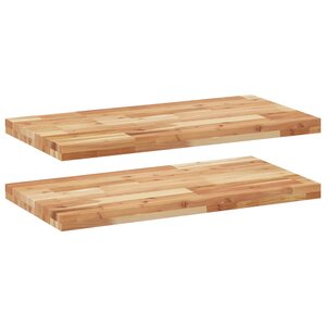 vidaXL Étagères flottantes 2 Pièces 60x40x4 cm acacia massif à l'huile