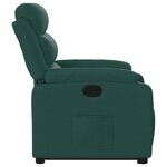 vidaXL Fauteuil inclinable vert foncé tissu