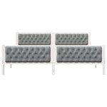vidaXL Cadre de lit Gris clair 200 x 200 cm Pin massif