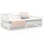 vidaXL Lit coulissant Blanc 2x(90x200) cm Bois de pin massif