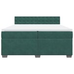vidaXL Sommier à lattes de lit et matelas Vert foncé 200x200cm Velours