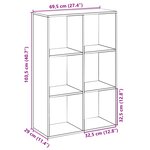 vidaXL Étagère séparatrice de pièce chêne fumé 69 5x29x103 5 cm