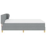 Lit box spring vidaXL avec matelas Gris clair 140x200 cm Tissu