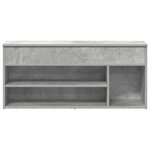vidaXL Banc à chaussures gris béton 102x30 5x45 cm bois d'ingénierie