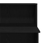 vidaXL Bureau de réception noir 100x50x103 5 cm bois d'ingénierie