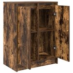 vidaXL Buffet chêne fumé 57x34x76 cm bois d'ingénierie