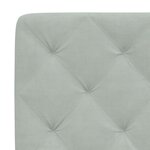 vidaXL Coussin de tête de lit gris clair 137 cm velours