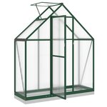vidaXL Serre avec cadre de base vert 169x58x202 cm aluminium