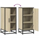 vidaXL Buffet chêne sonoma 35 5x35x76 cm bois d'ingénierie et métal