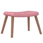 vidaXL Chaise à bascule avec repose-pied Rose Velours