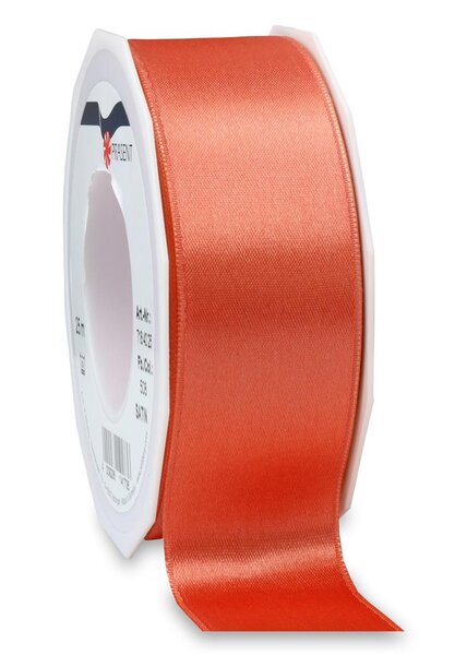 Satin double face 25-m-rouleau 40 mm corail