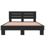 vidaXL Cadre de lit sans matelas noir 140x200 cm