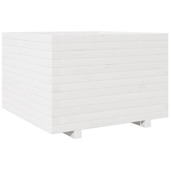 vidaXL Jardinière blanc 70x70x49 5 cm bois de pin massif