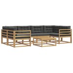 vidaXL Ensemble de canapés d'extérieur 5 Pièces Blanc et anthracite