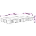 vidaXL Matelas à ressorts Bonnell pour enfants moyen 80x160 cm