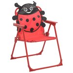 vidaXL Jeu de bistro avec parasol pour enfants 3 Pièces Rouge