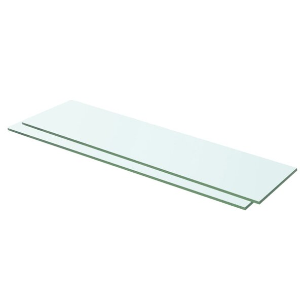 vidaXL Panneaux d'étagère 2 Pièces Verre Transparent 60 x 12 cm