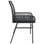 vidaXL Chaises de jardin lot de 2 avec coussins noir résine tressée