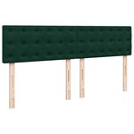 vidaXL Sommier à lattes de lit et matelas Vert foncé 180x200cm Velours