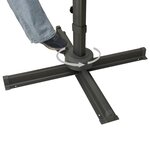 vidaXL Parasol de jardin en porte-à-faux avec double toit sable