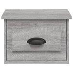 vidaXL Table de chevet murale sonoma gris 41 5x36x28 cm