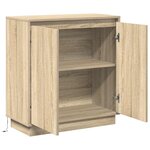 vidaXL Buffet LED Chêne Sonoma 71 x 34 5 x 75 cm Bois d'ingénierie