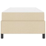 vidaXL Lit à ressorts Crème 100 x 200 cm tissu