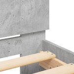 vidaXL Cadre de lit sans matelas gris béton 180x200 cm