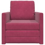 vidaXL Canapé-lit avec coussin Rouge bordeaux 74 x 77 x 81 cm Velours