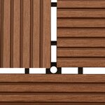 vidaXL Carreau de terrasse 22 Pièces Marron 30 x 30 cm WPC